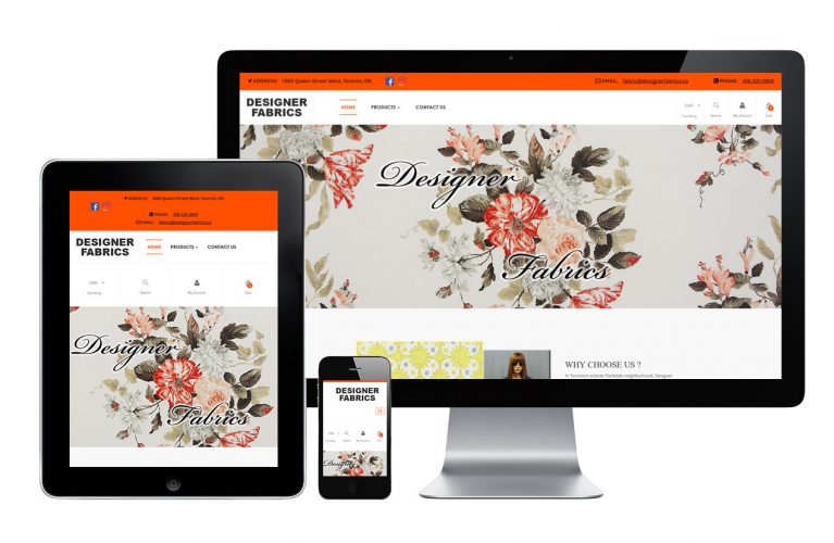 Designer Fabrics - view 1 / Portfolio / Khaztech - Web design and development studio