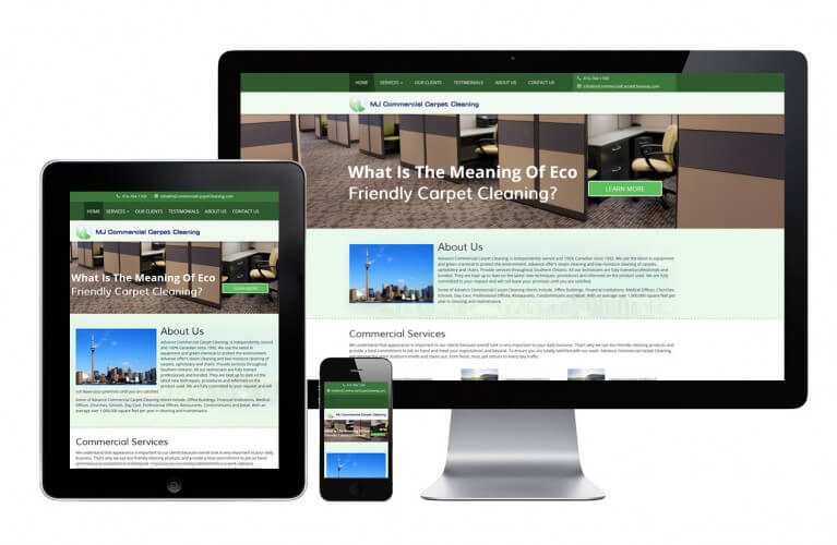 MJ Carpet Services - view 1 / Portfolio / Khaztech - Web design and development studio