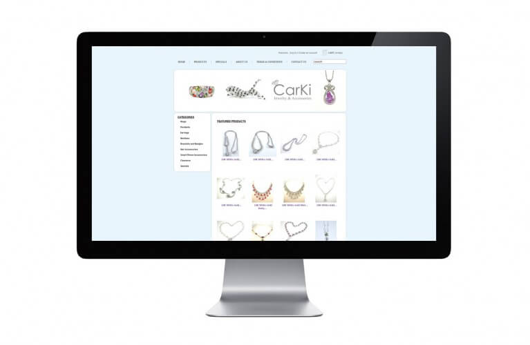 Carki Jewelry & Accessories - view 1 / Portfolio / Khaztech - Web design and development studio