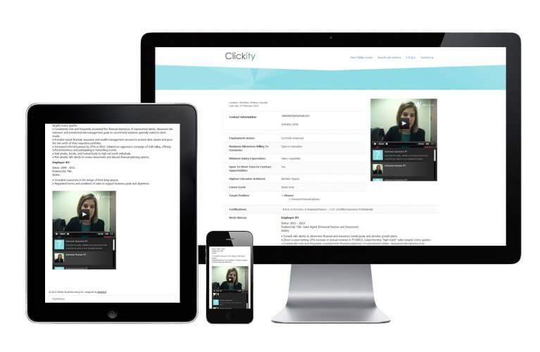 Clickity Social Recruiting - view 3 / Portfolio / Khaztech - Web design and development studio