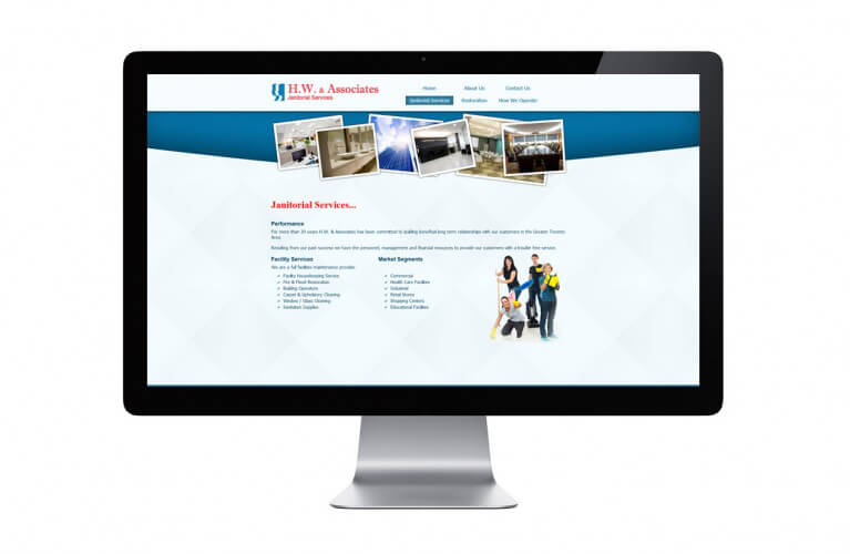 H.W. & Associates Janitorial Services - view 2 / Portfolio / Khaztech - Web design and development studio